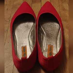 Miz Mooz red silk flats size 7.5